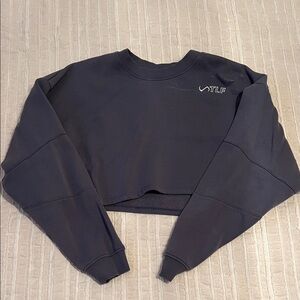 TLF Women's Dark Gray Cropped Sweatshirt